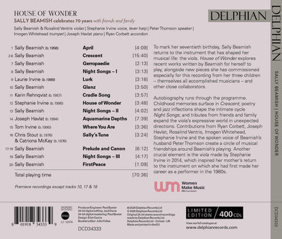 House of Wonder: Sally Beamish celebrates 70 years CD Delphian Records