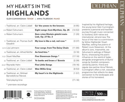 My Heart's in the Highlands: Burns | Hahn | Lehman | Schumann | MacRae CD Delphian Records