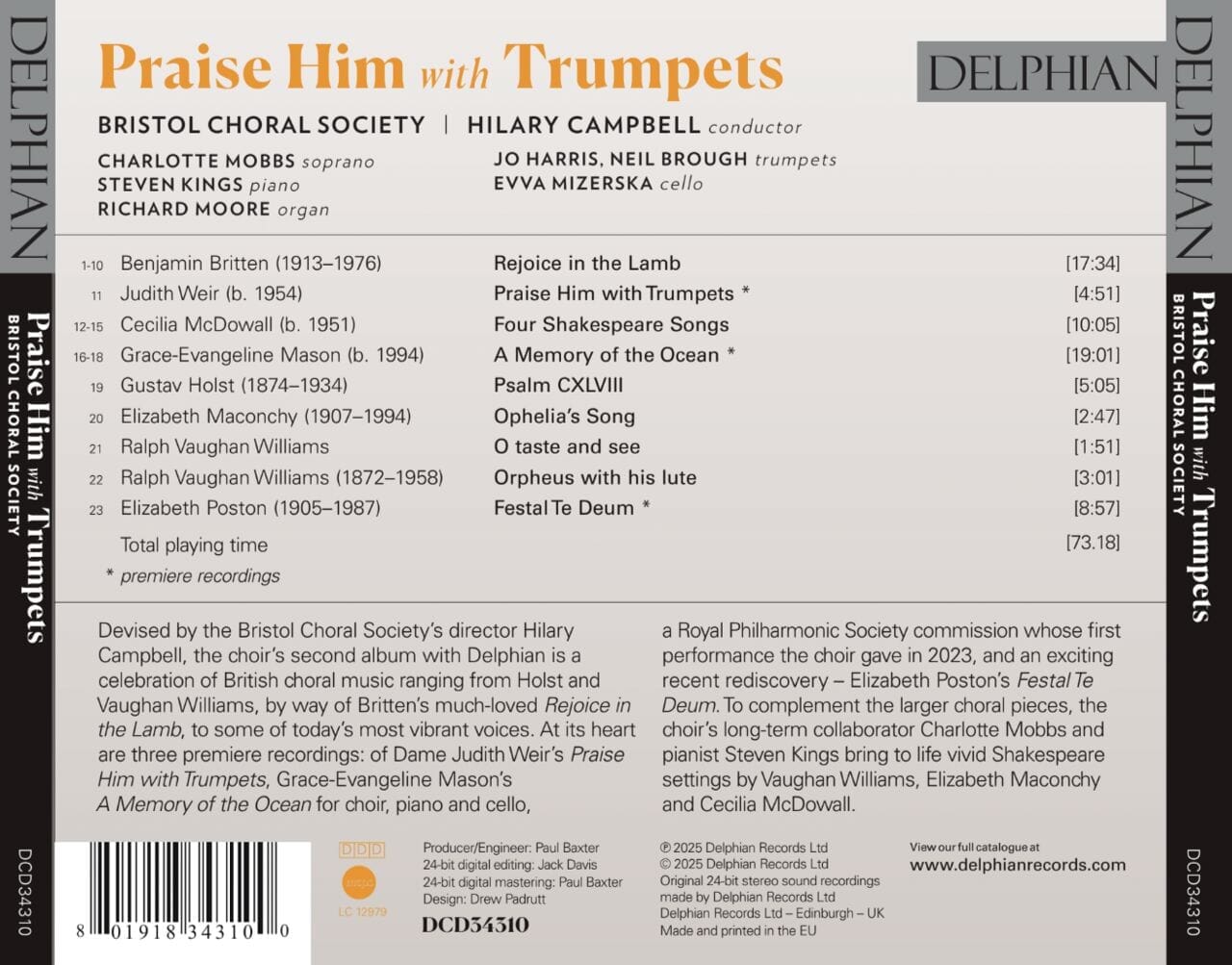 Praise Him with Trumpets CD Delphian Records