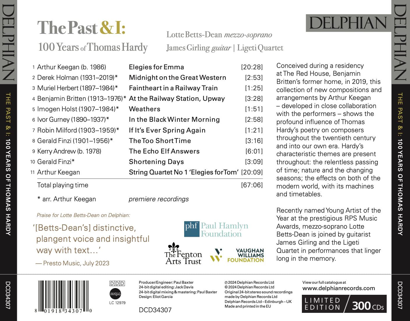 The Past & I: 100 Years of Thomas Hardy CD Delphian Records