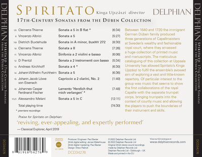 17th-Century Sonatas from the Düben Collection CD Delphian Records