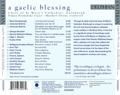A Gaelic Blessing CD Delphian Records