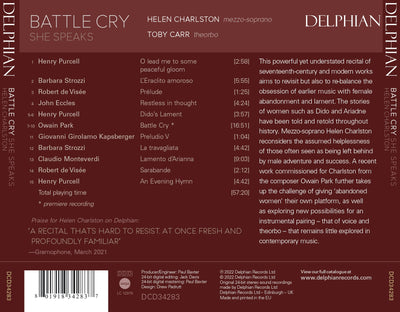 Battle Cry: She Speaks CD Delphian Records