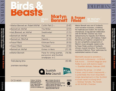 Birds & Beasts: music by Martyn Bennett and Fraser Fifield CD Delphian Records