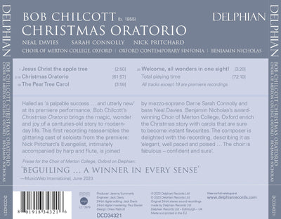 Bob Chilcott: Christmas Oratorio CD Delphian Records