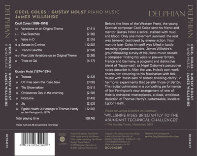 Cecil Coles, Gustav Holst: Piano Music Delphian Records