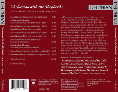 Christmas with the Shepherds: Morales – Mouton – Stabile CD Delphian Records