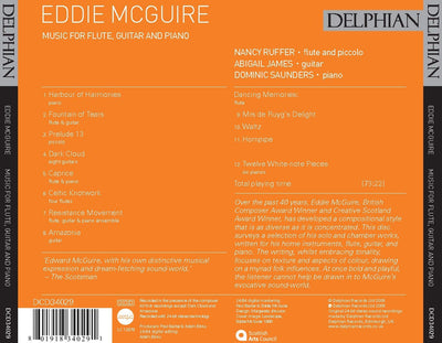 Eddie McGuire: Music for flute, guitar and piano CD Delphian Records