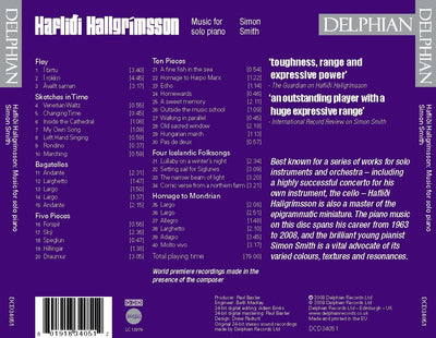 Hafliði Hallgrímsson: Music for solo piano CD Delphian Records