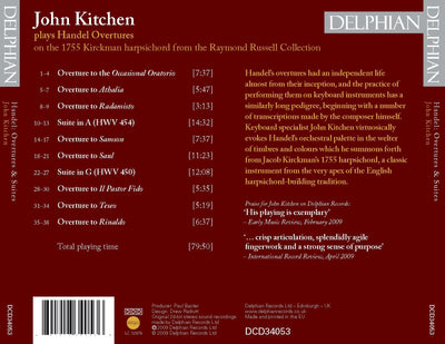 Handel: Overtures & Harpsichord Suites CD Delphian Records