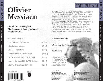Messiaen: Organ Works Vol I CD Delphian Records