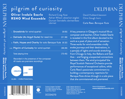 Oliver Searle: Pilgrim of Curiosity CD Delphian Records
