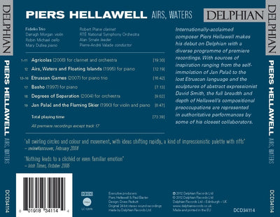 Piers Hellawell: Airs, Waters CD Delphian Records