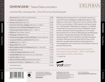 Tabea Debus: Ohrwurm CD Delphian Records