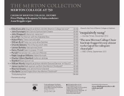 The Merton Collection: Merton College at 750 CD Delphian Records