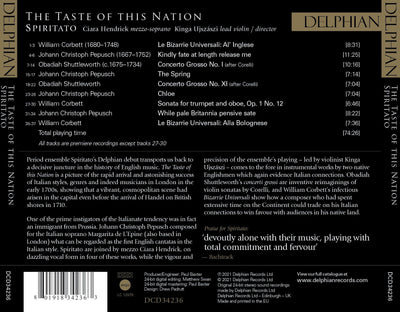 The Taste of this Nation - Pepusch | Corbett | Shuttleworth CD Delphian Records
