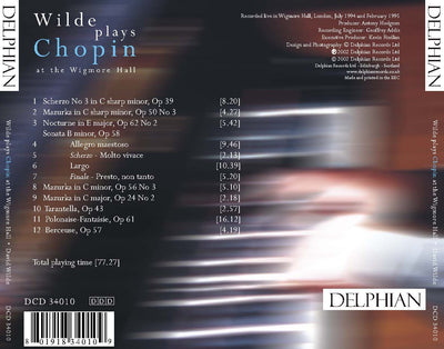 Wilde plays Chopin at the Wigmore Hall CD Delphian Records