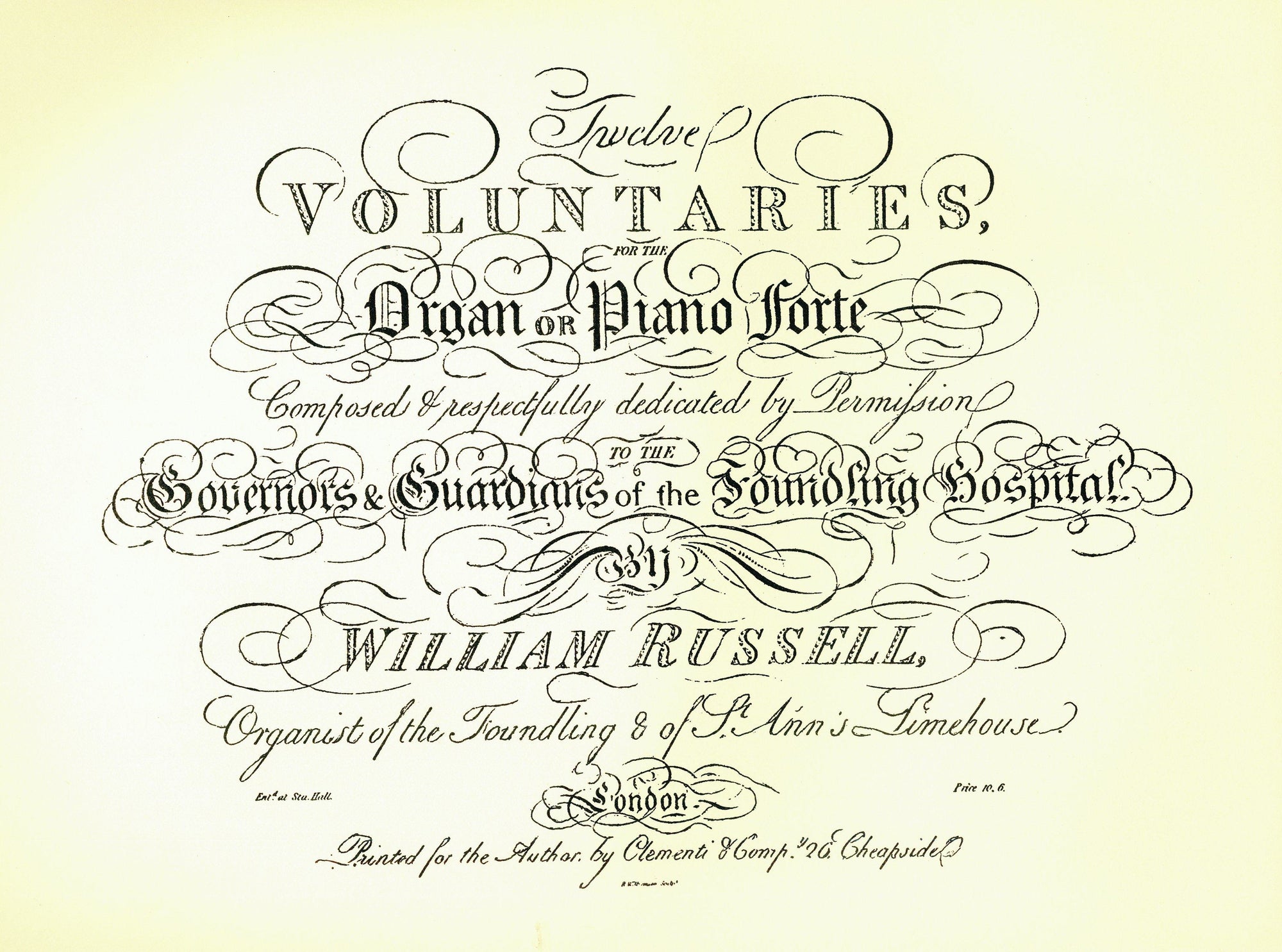 William Russell (1777–1813): Complete Organ Voluntaries CD Delphian Records