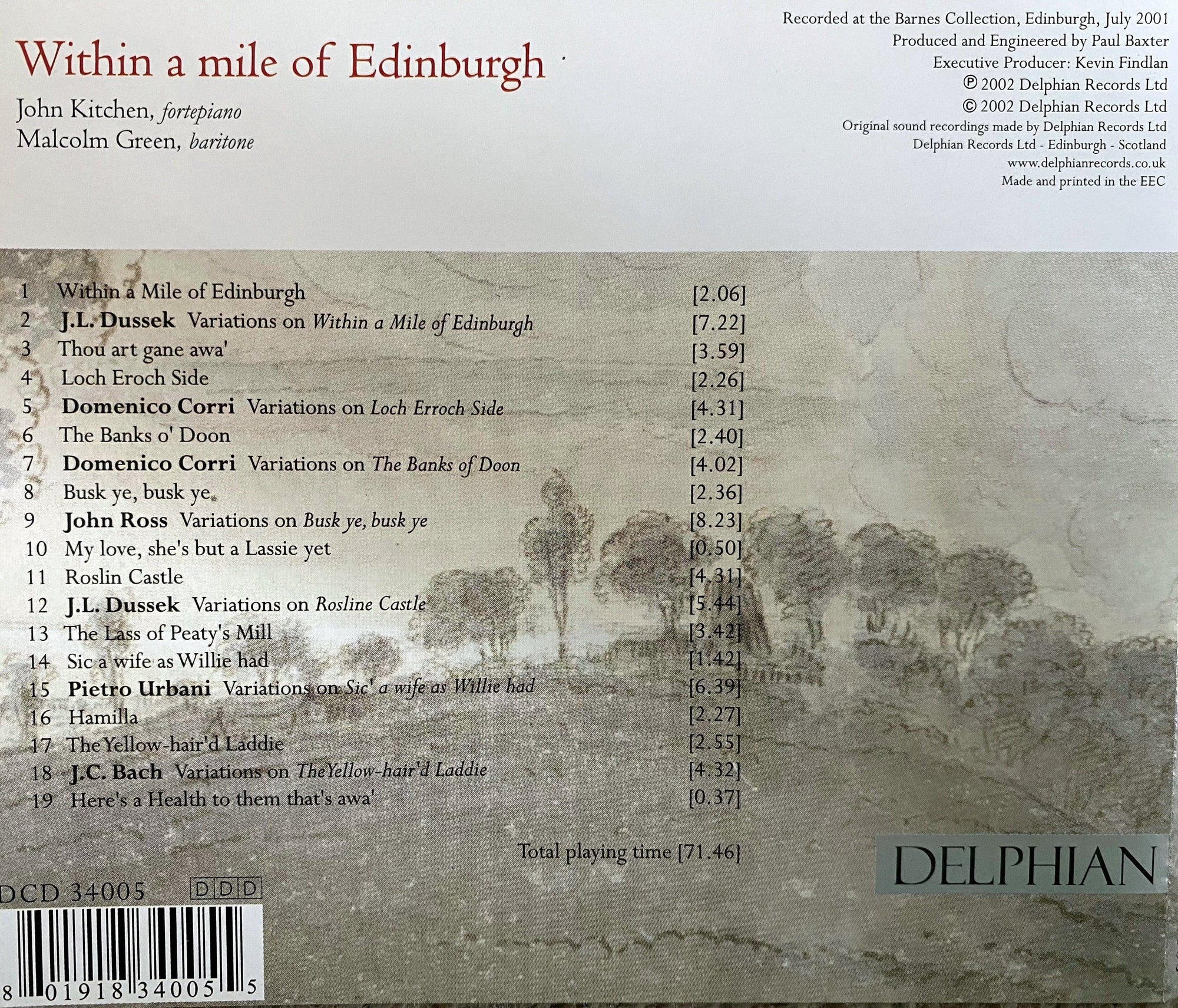 Within a Mile of Edinburgh CD Delphian Records