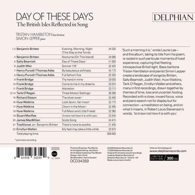 Day of These Days: The British Isles Reflected in Song CD Delphian Records