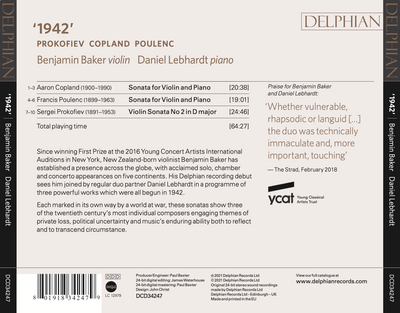 1942: Prokofiev – Copland – Poulenc Delphian Records