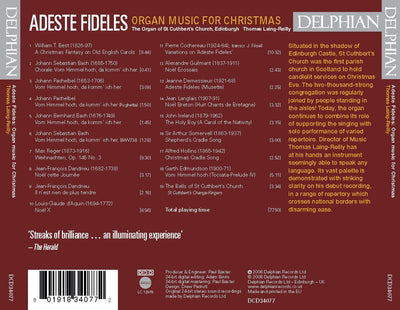 Adeste Fideles: Organ music for Christmas CD Delphian Records