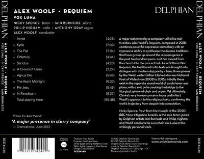 Alex Woolf: Requiem CD Delphian Records