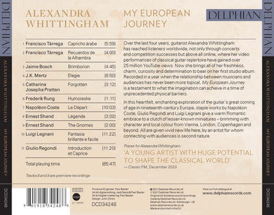 Alexandra Whittingham: My European Journey Delphian Records