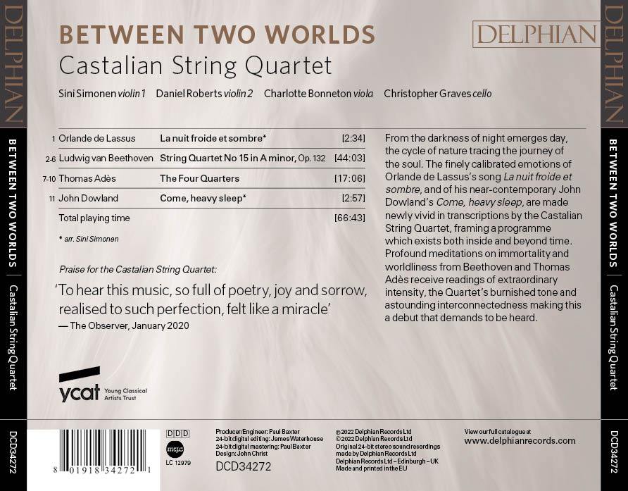 Between two worlds: Adès | Beethoven | Dowland | Lassus Delphian Records