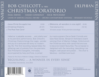 Bob Chilcott: Christmas Oratorio CD Delphian Records