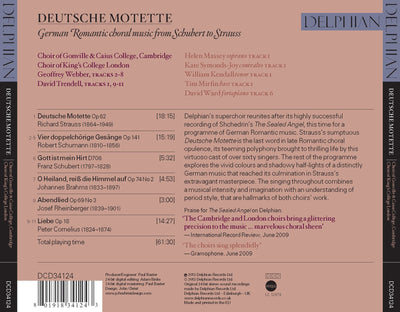 Deutsche Motette CD Delphian Records