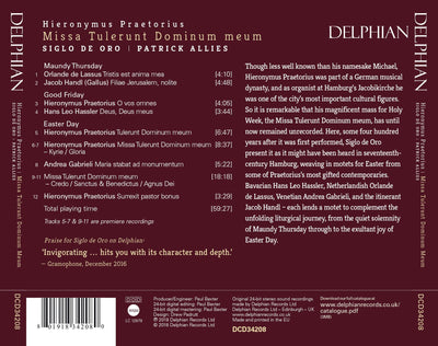 Hieronymus Praetorius: Missa Tulerunt Dominum meum CD Delphian Records