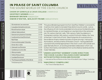 In Praise of Saint Columba: The Sound-world of the Celtic Church CD Delphian Records