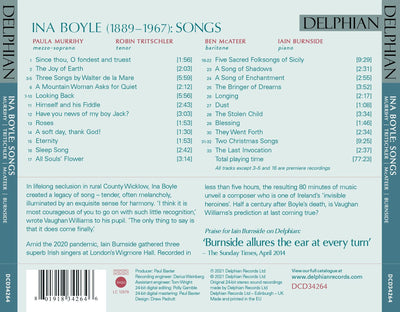 Ina Boyle: Songs CD Delphian Records