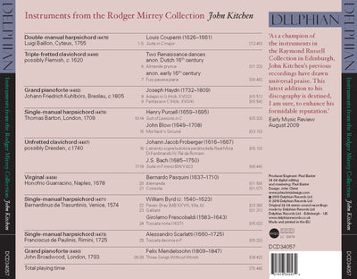 Instruments from the Rodger Mirrey Collection CD Delphian Records