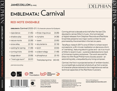 James Dillon: Emblemata - Carnival CD Delphian Records