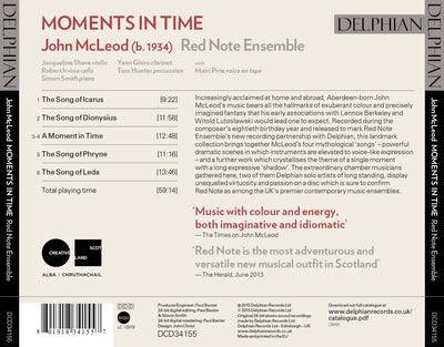 John McLeod: Moments in Time CD Delphian Records