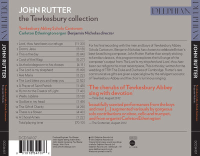 John Rutter: The Tewkesbury Collection CD Delphian Records