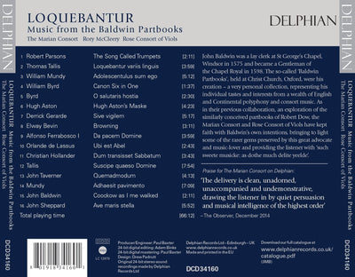 Loquebantur: Music from the Baldwin Partbooks CD Delphian Records