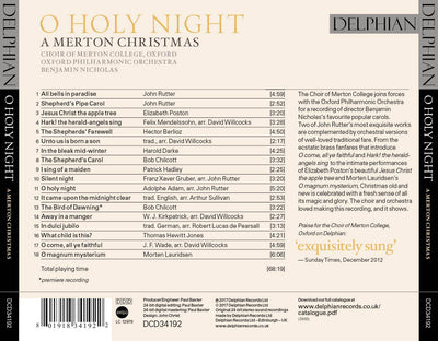 O Holy Night: A Merton Christmas CD Delphian Records