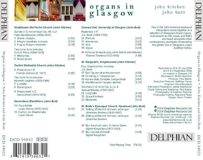Organs in Glasgow CD Delphian Records