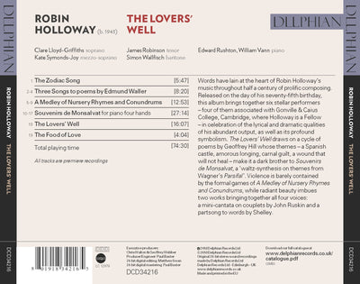 Robin Holloway: The Lovers' Well CD Delphian Records