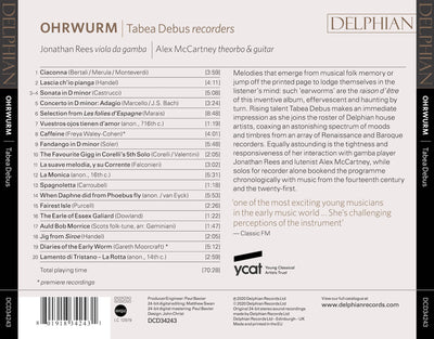 Tabea Debus: Ohrwurm CD Delphian Records