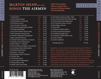 The Airmen: songs by Martin Shaw CD Delphian Records