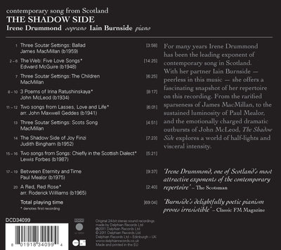 The Shadow Side: contemporary song from Scotland CD Delphian Records