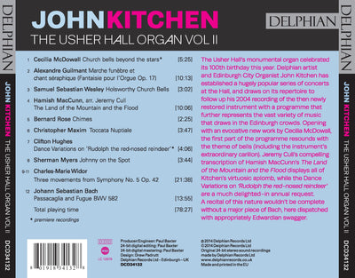The Usher Hall Organ Vol II CD Delphian Records