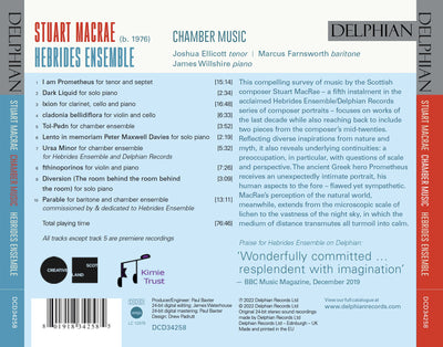 Ursa Minor: Chamber Music by Stuart MacRae CD Delphian Records